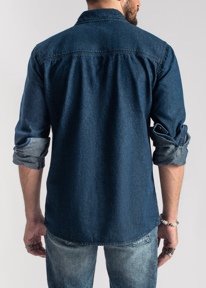 Dark Blue Denim Shirt