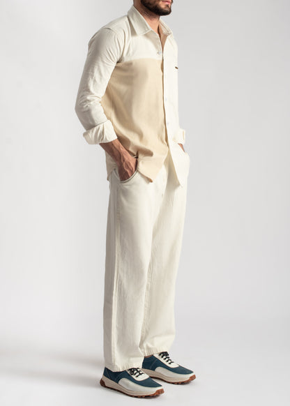 Ivory Urban Pleat Relaxed fit for Him