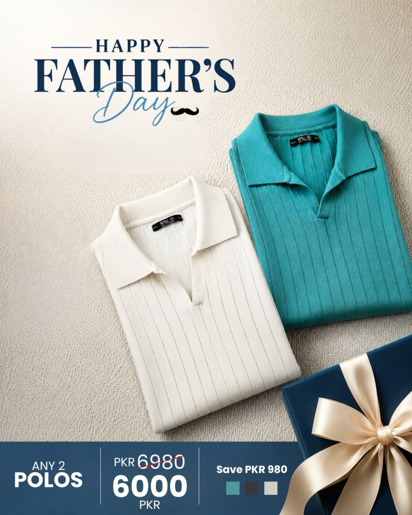 Fathers Days Special Drop Needle Polo Bundle of 2
