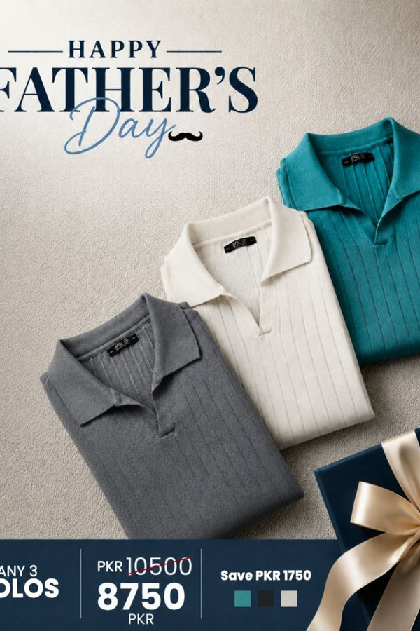 Drop Needle Polo Bundle of 3