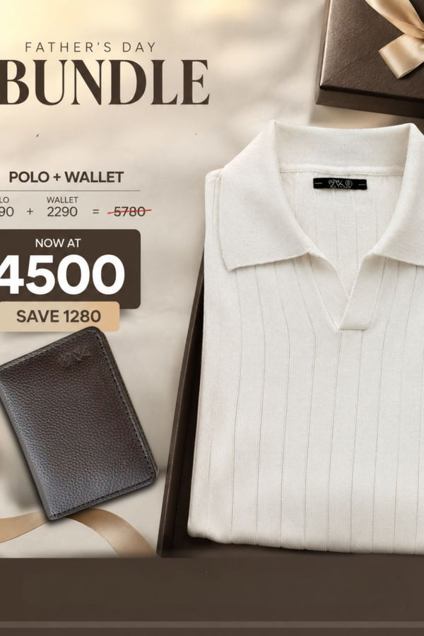 Drop Needle Polo+Compact Cardholder