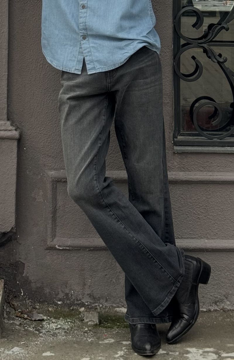 Men's Bootcut Jeans in Black by 1947 Clothing