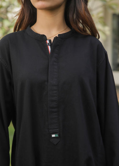Ladies Denim Kurta in Back