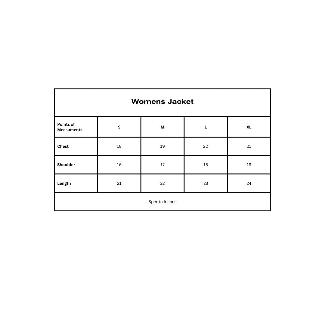 GREY ZIPPER JACKET SIZE CHART