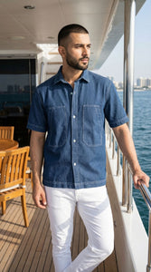 Dark Blue Baseball Shirt