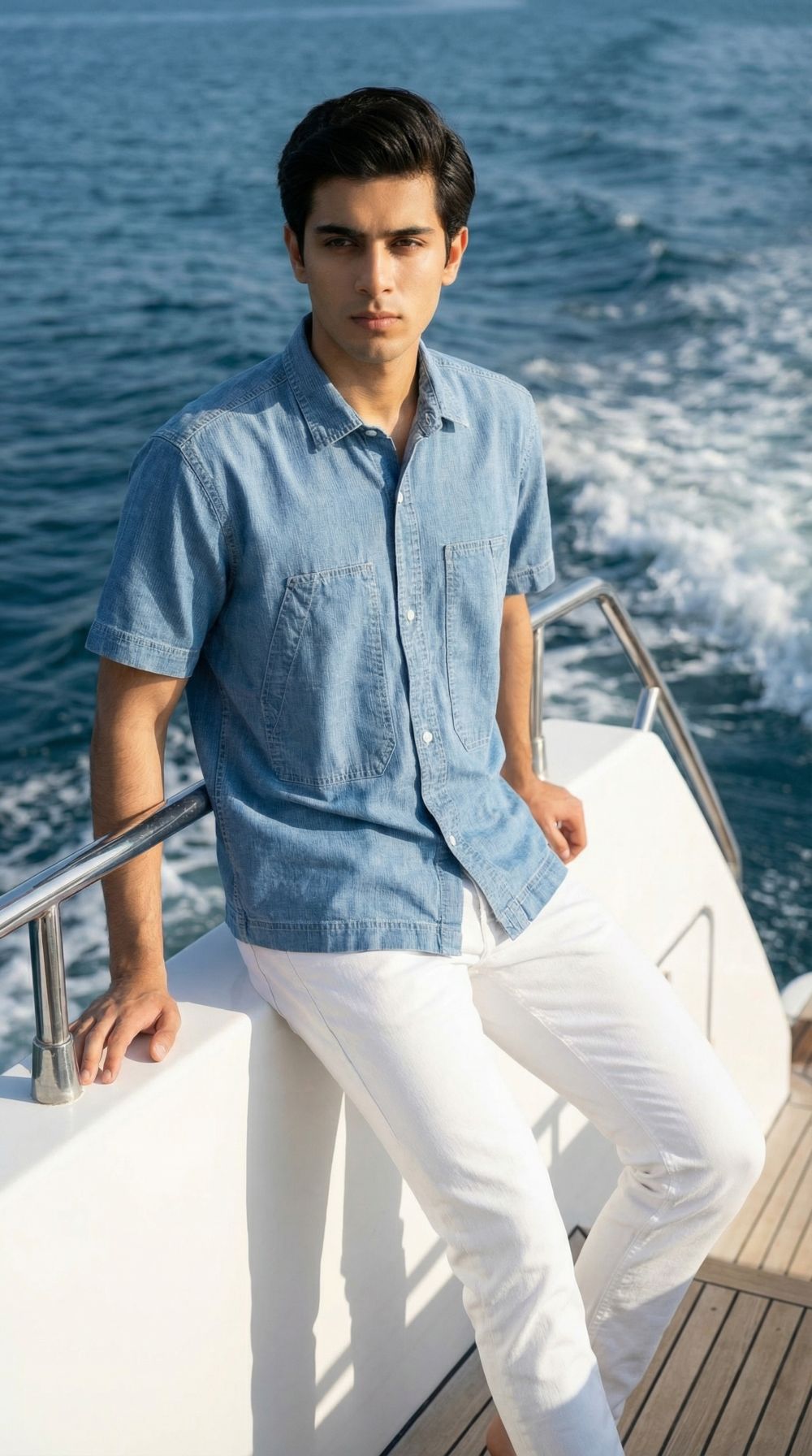 Ice Blue Baseball Shirt