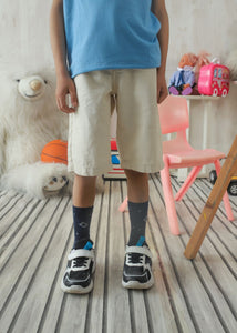 Beige Denim Shorts-Boys