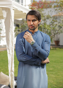 Balayage Blue Kurta-Him