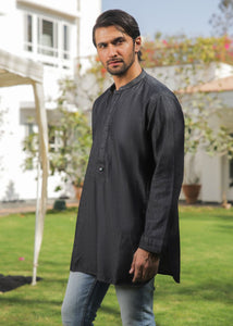 Fusion Charcoal Kurta-Him