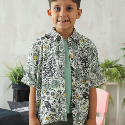 Olive Twirls Shirt-Boys
