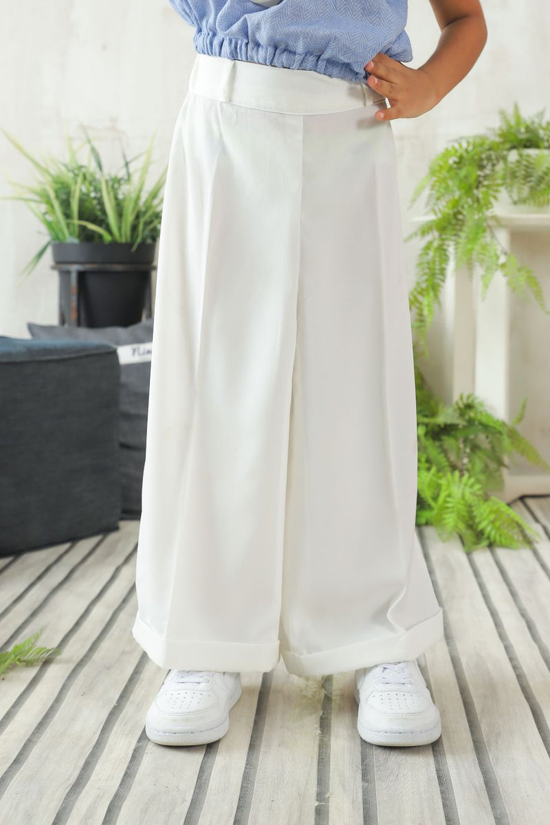 White Palazzo Pants Girls