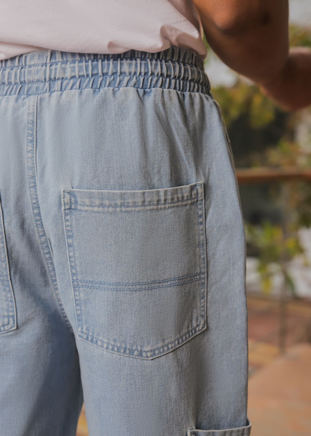 Ice Blue Relaxed Jog Jeans