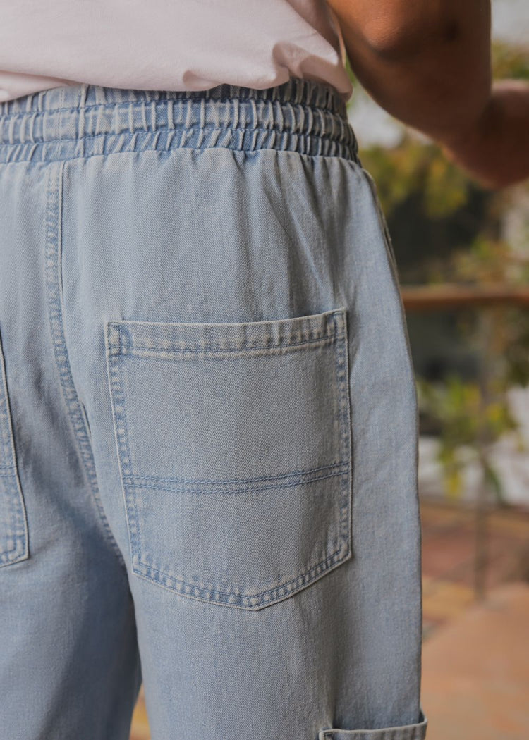 Ice Blue Relaxed Jog Jeans