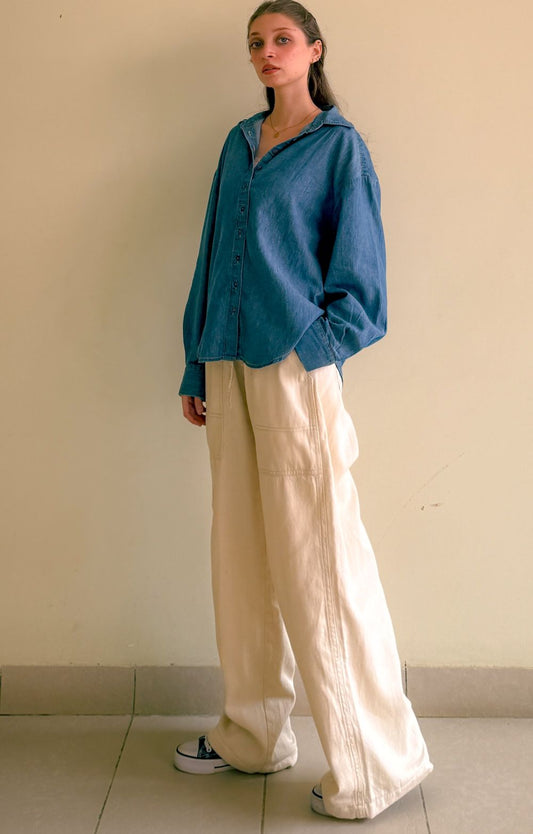 Beige Urban Relaxed Jeans