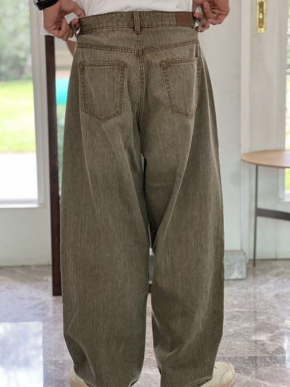Katpana Mist Khaki Barrel Jeans Men