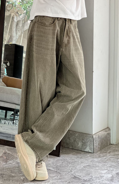Katpana Mist Khaki Barrel Jeans Men