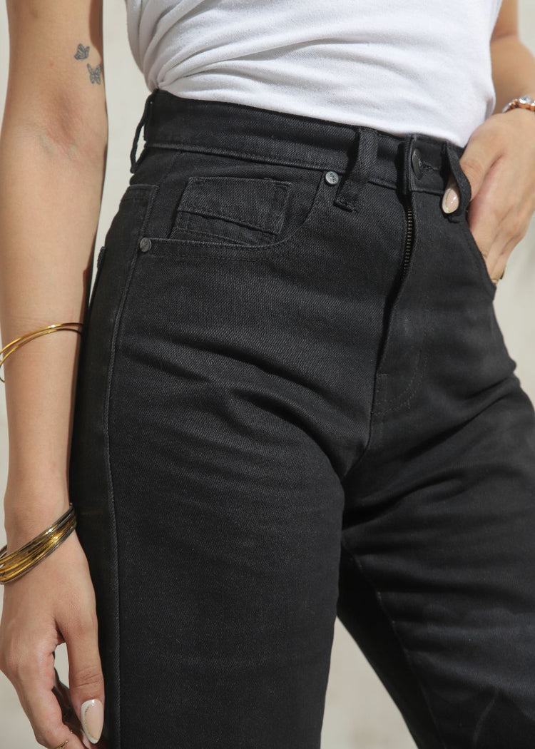Graphic Black Flare Jeans