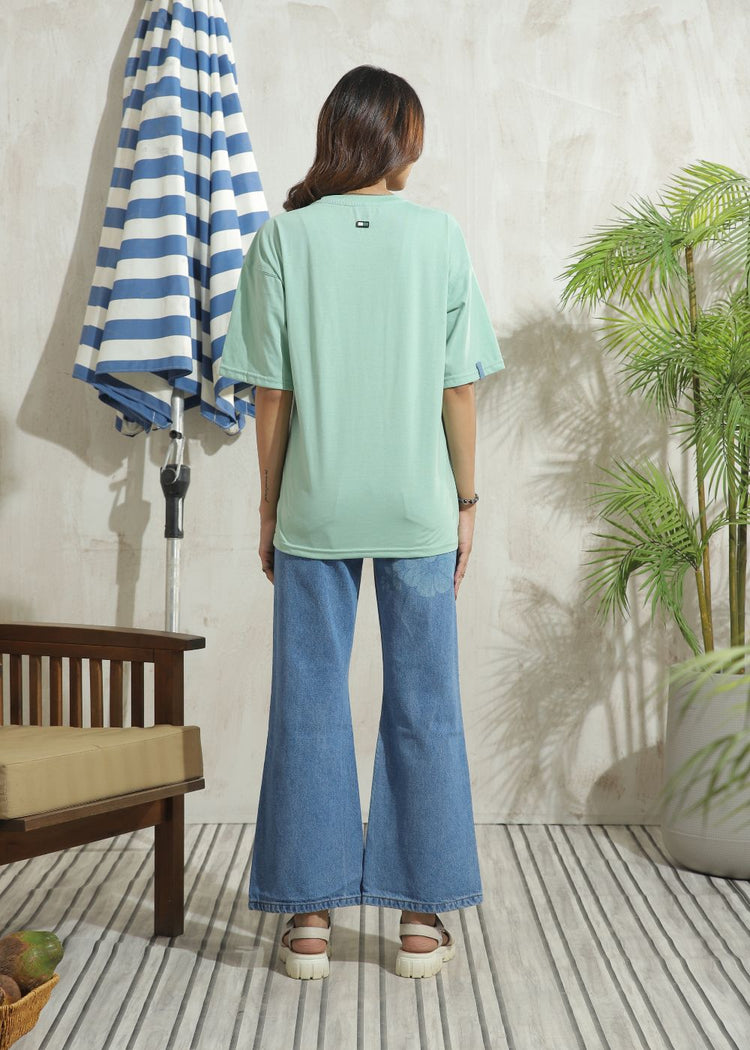 Mint Green Drop Shoulder T-shirt