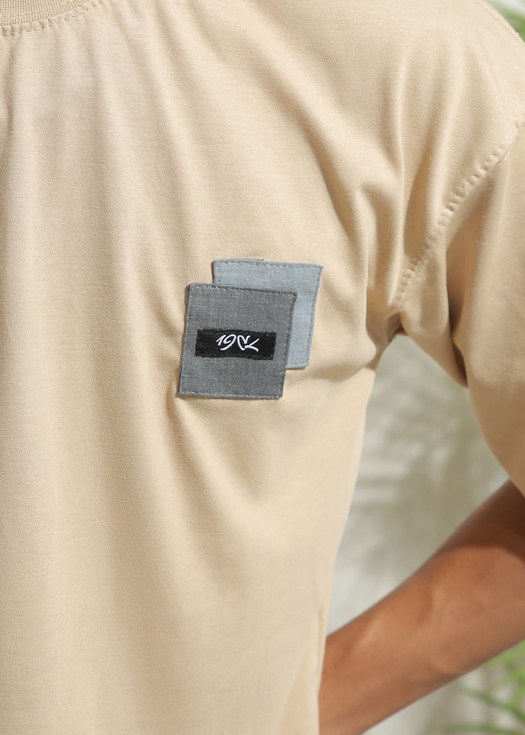 Beige Drop Shoulder T-shirt