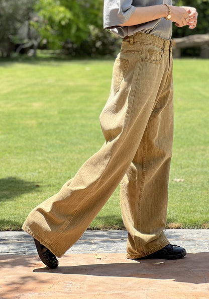 Sandstorm Khaki Barrel Jeans Women