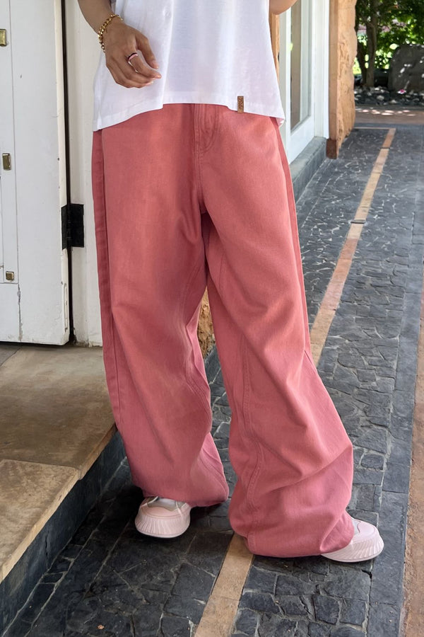 Salt Pink Barrel Jeans Women