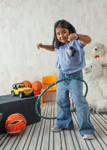 Blue Pop Flare Jeans