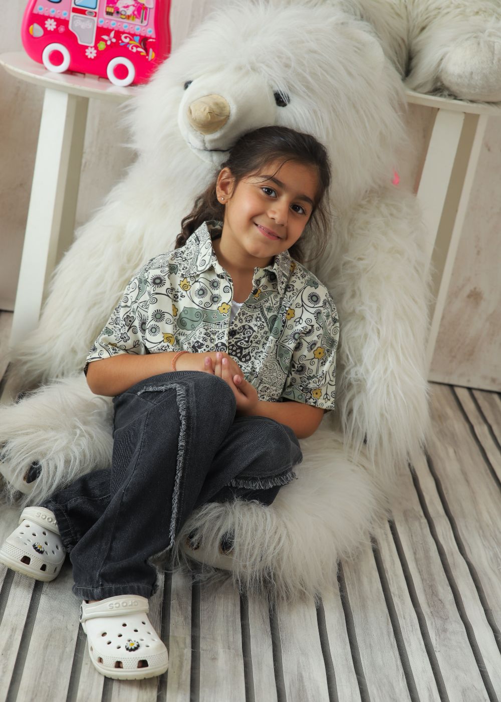 Girls Black Ruffle Skater Jeans