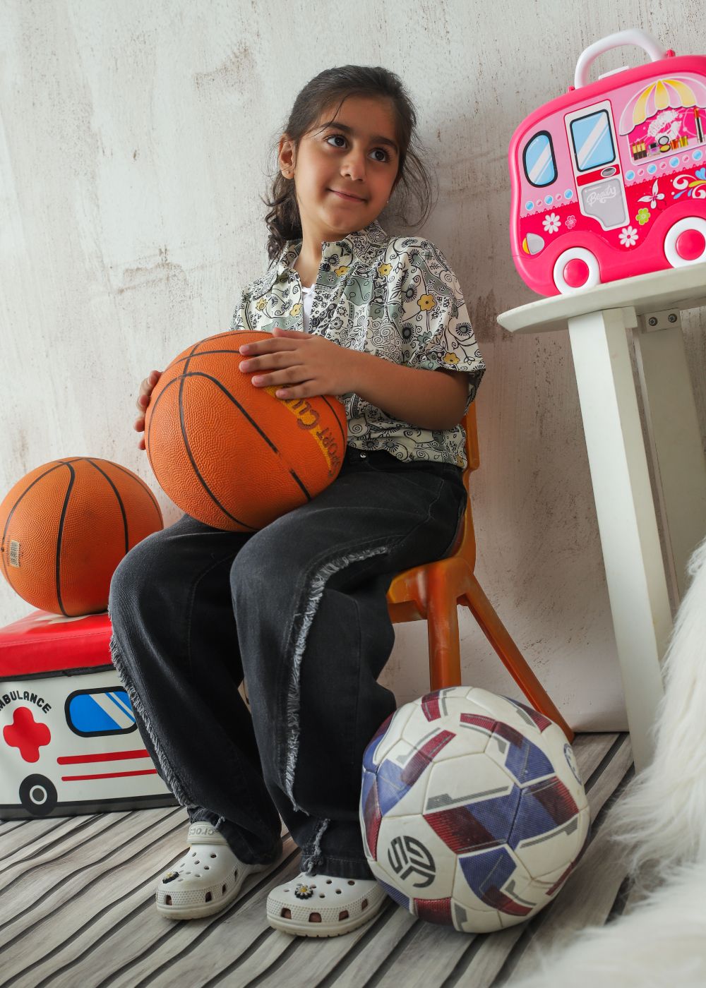 Girls Black Ruffle Skater Jeans