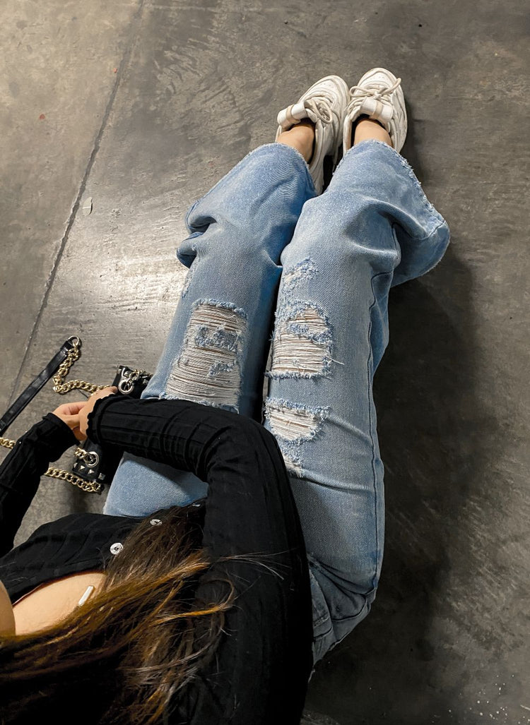 Bartender Light Blue Flare Jeans