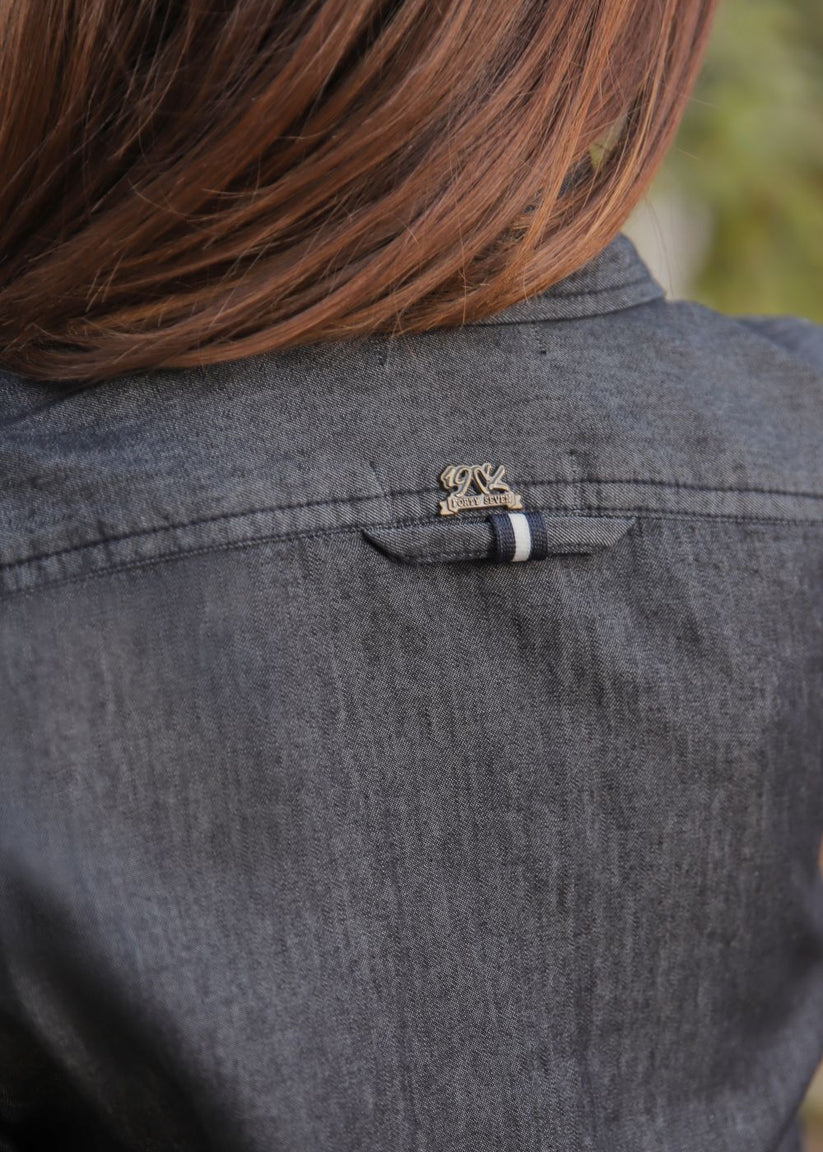 Women's Denim Kurta in Charcoal Grey