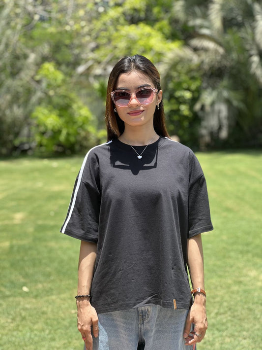 Black Boxy Fit T-shirt made from 100% Combed Cotton by 1947 Clothing