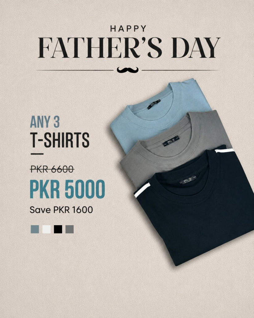 Father's Day Special Offer Featuring a Bundle of 3 T-Shirts