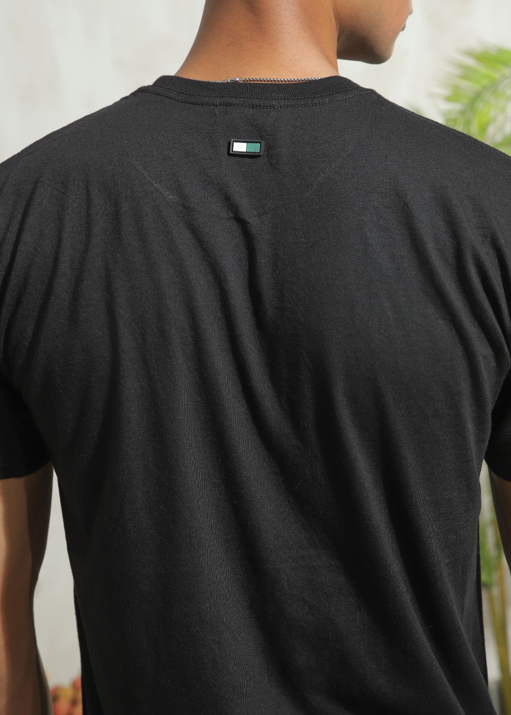Men's relaxed fit black graphic t-shirt with statement print