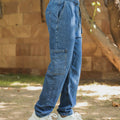 Dark Blue Relaxed Jog Jeans