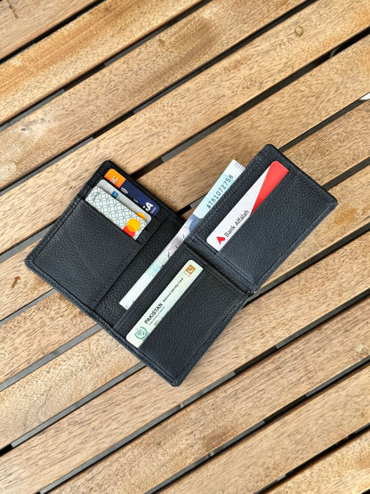 Navy Blue Leather Wallet with Spacious and compact Design by 1947 Clothing