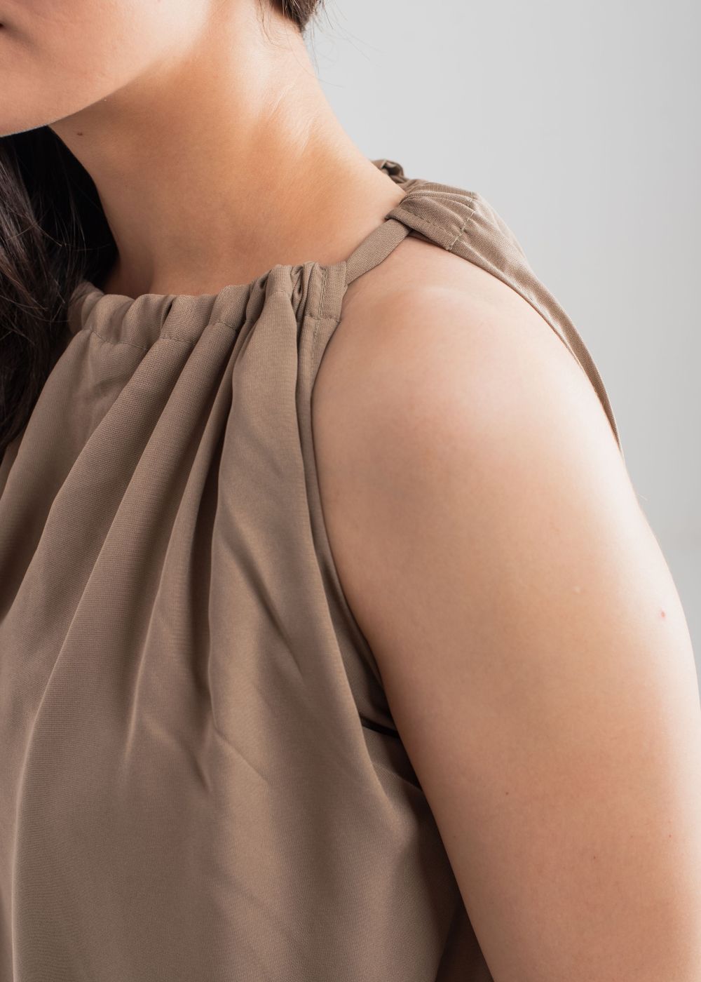 Women's Off-Shoulder Top in Beige