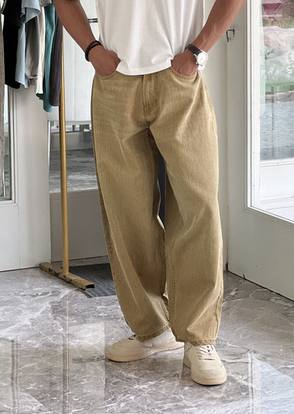 Sandstorm Khaki Barrel Fit Jeans for Men – 1947 Clothing