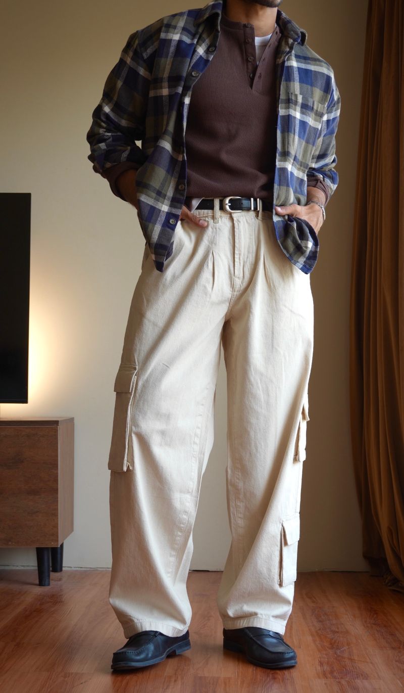 Utility Cargo Pants 3 pocket Beige 