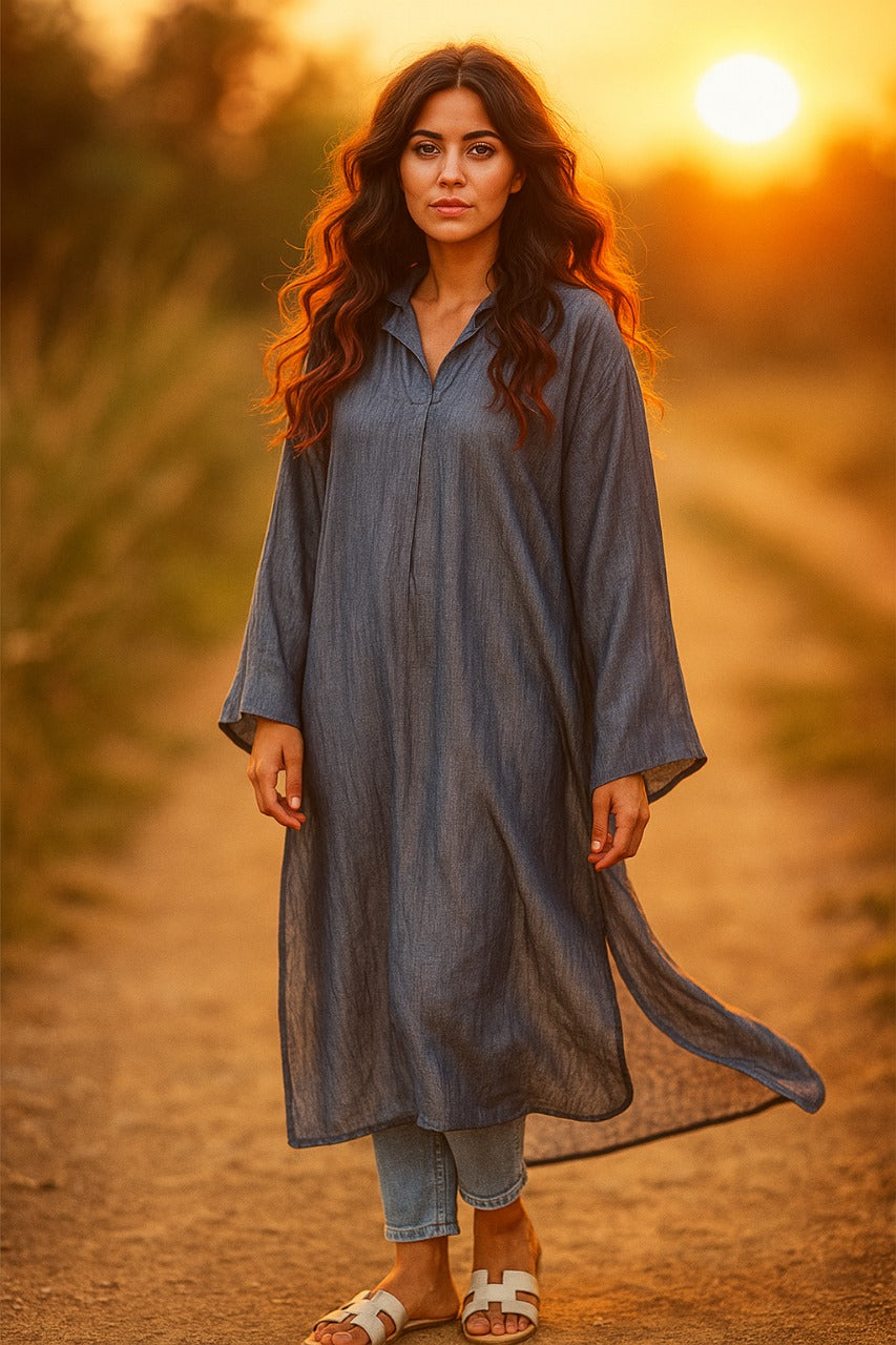 Tencel Free Size Denim Tunic
