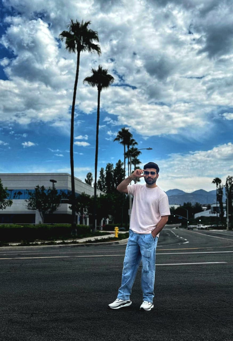 Ripped & Repair Blue Jeans –For Him