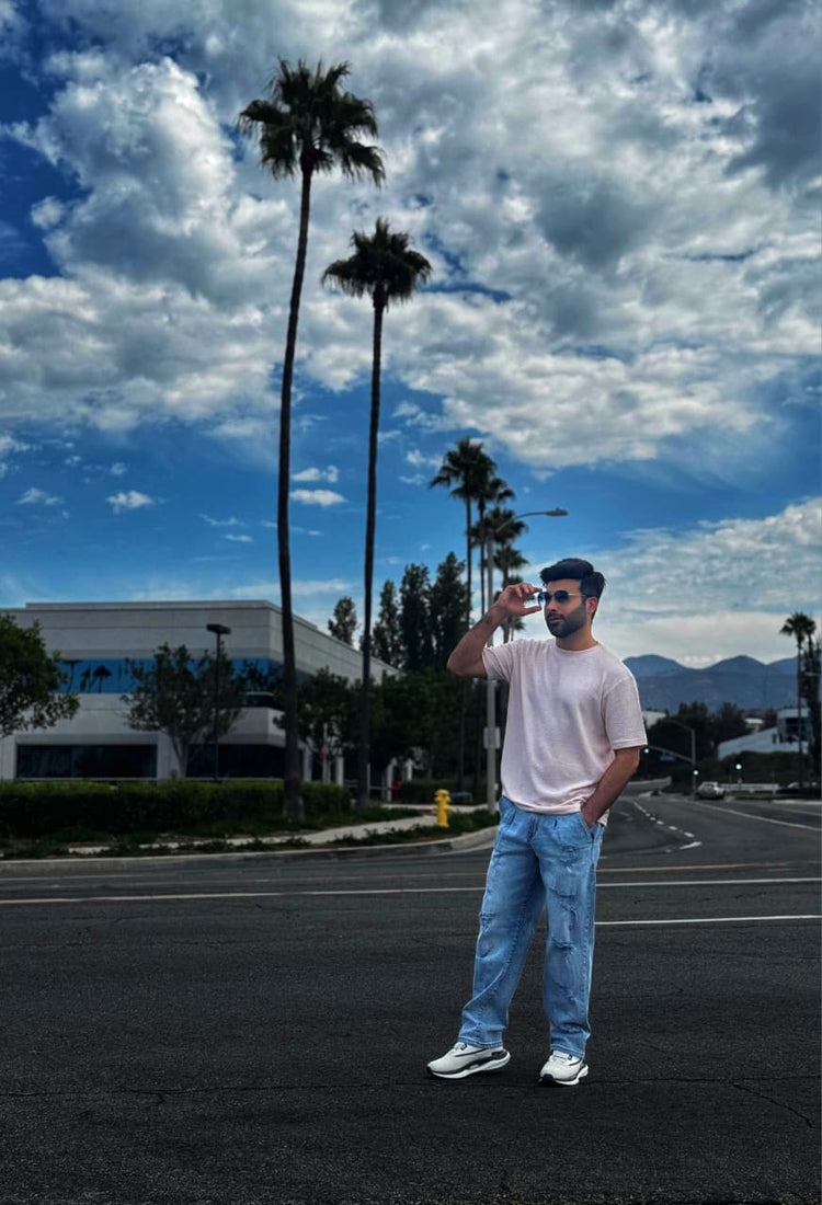 Ripped & Repair Blue Jeans –For Him