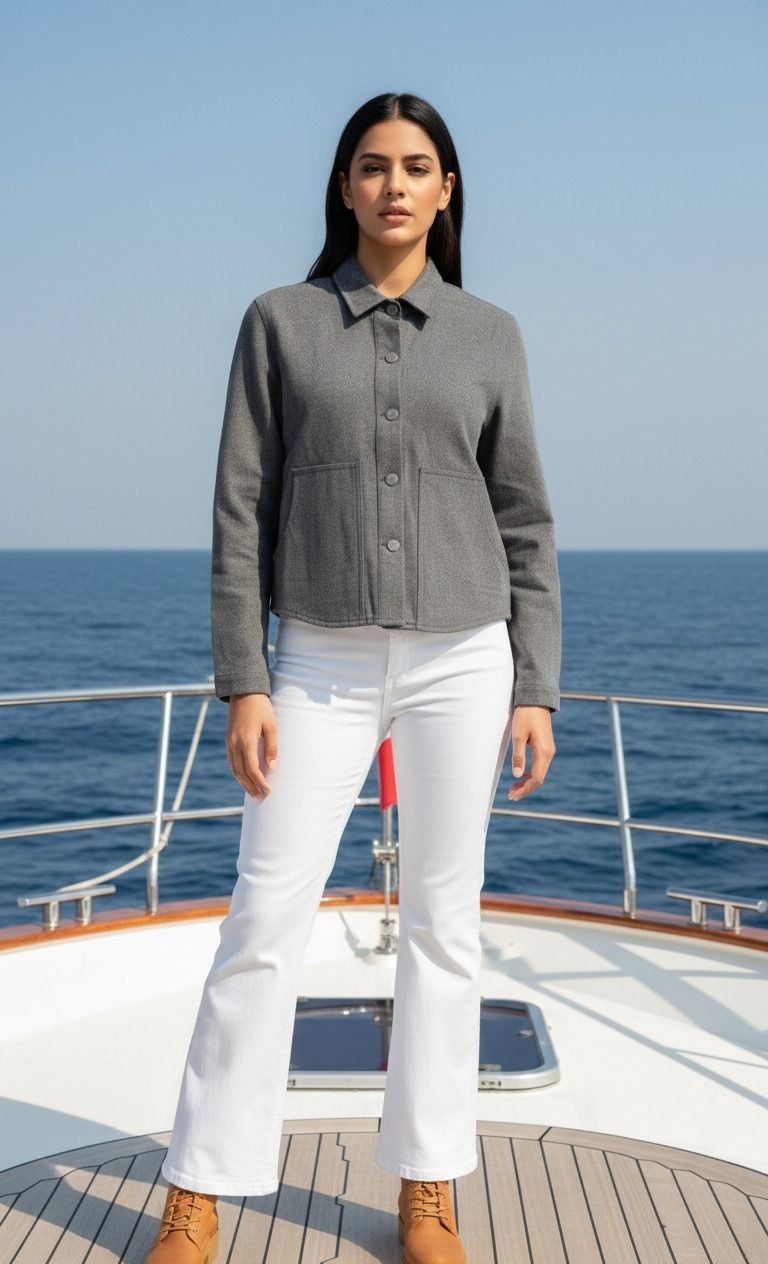 Classic Grey Shacket-Women