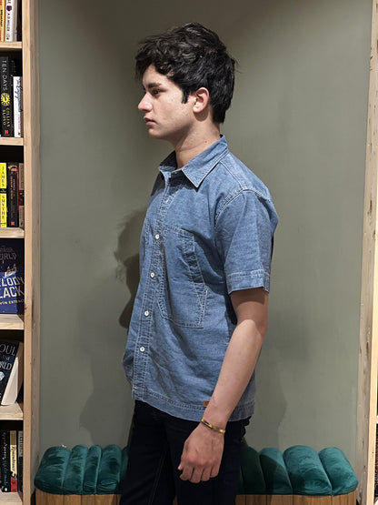 Ice Blue Baseball Shirt