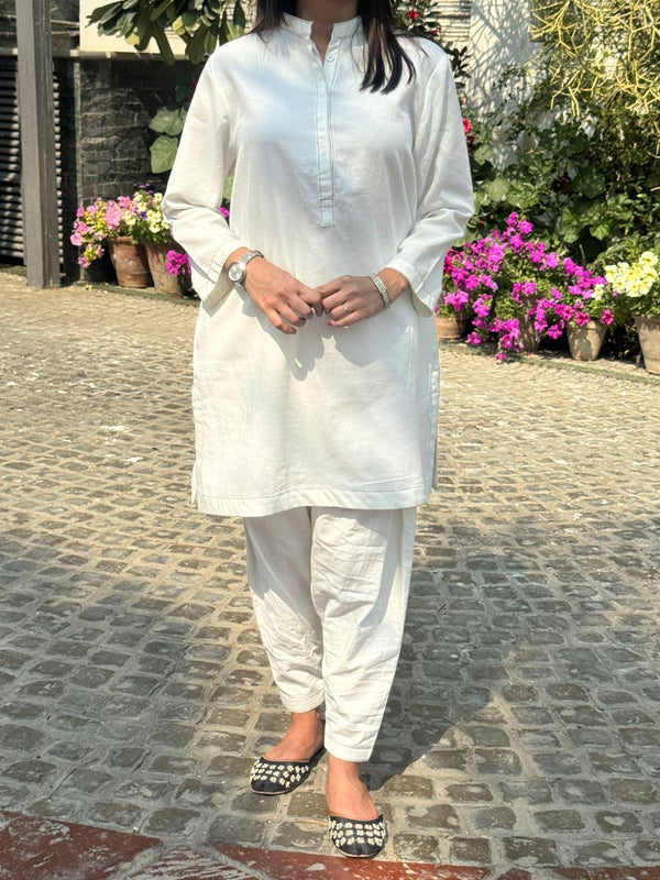 White Denim Co-ord Set