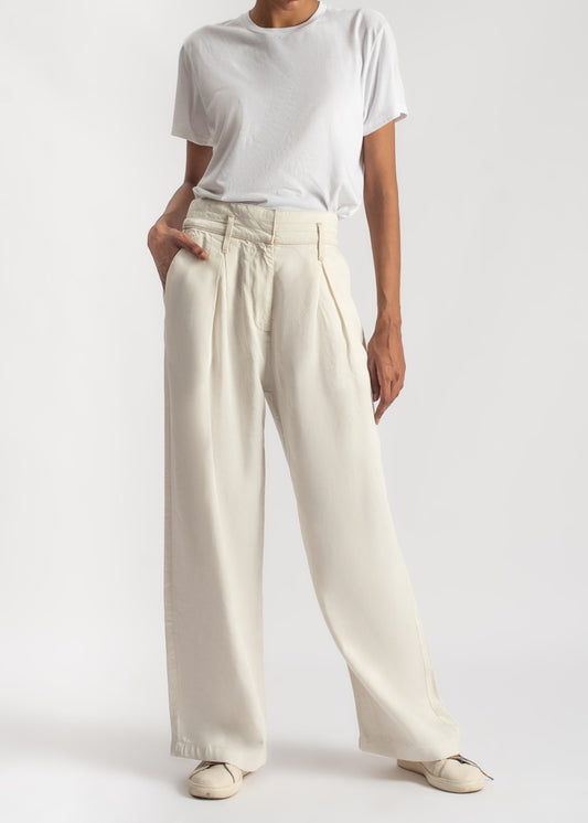Women's Loose-Fit Palazzo Pants in White