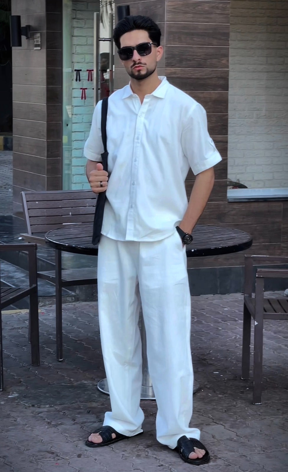 White Relaxed Light Weight Coord Set