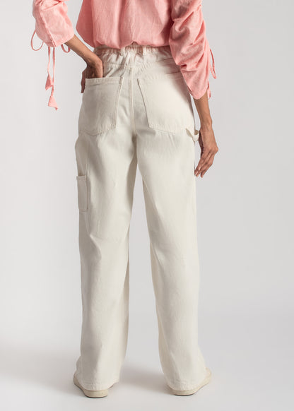 Women's White Skater Jeans in relaxed, loose-fitting style