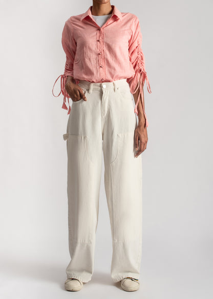 Women's White Skater Jeans in relaxed, loose-fitting style