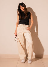 Rogue Beige Women Barrel Jeans
