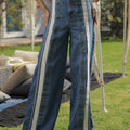 Striato Mid Blue Flare Jeans